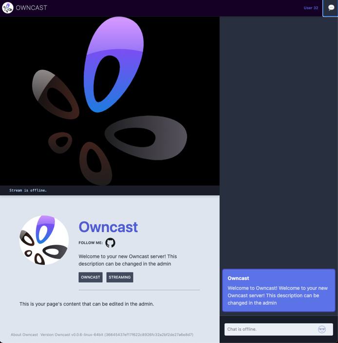 owncast.png The Owncast stream view